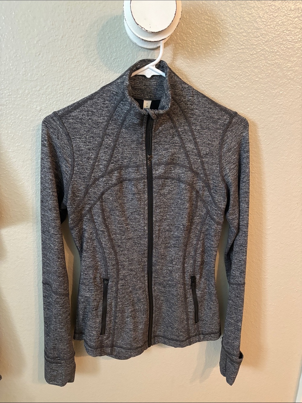lululemon athletica Heathered Gray Full-Zip forme jacket